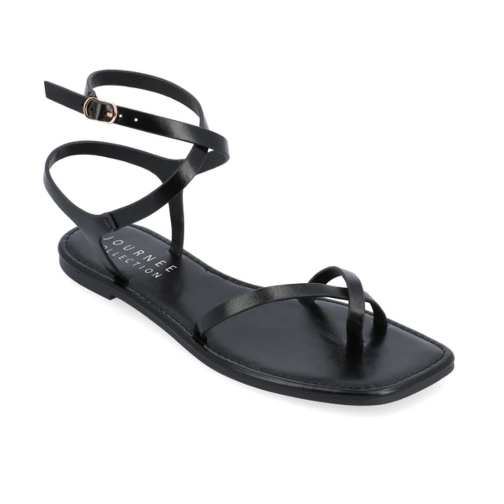 Black Leather Sandal Sz 8